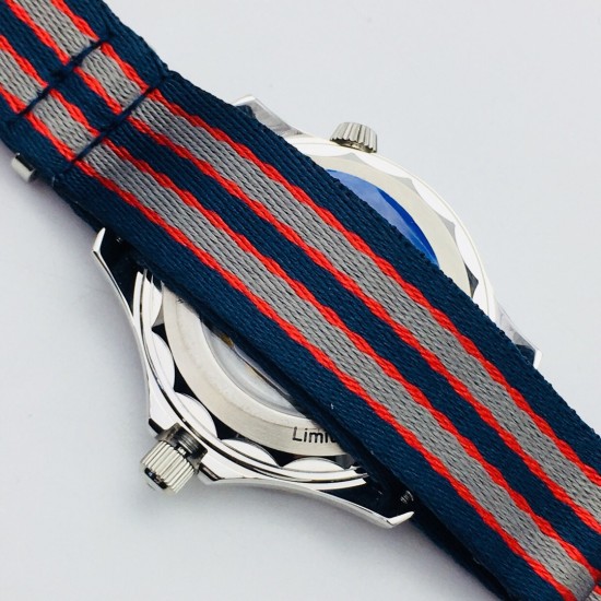  Omega-Seamaster Commander 007 40MM SS/NY White TWF MY8205 Mod