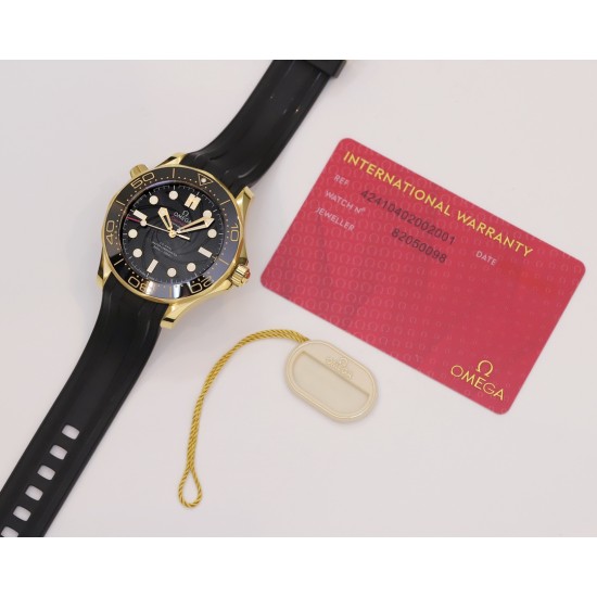  Omega-Seamaster 300m James Bond 007 2019 42MM YG/RU Black Diaml ORF A8806