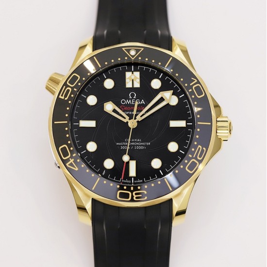  Omega-Seamaster 300m James Bond 007 2019 42MM YG/RU Black Diaml ORF A8806