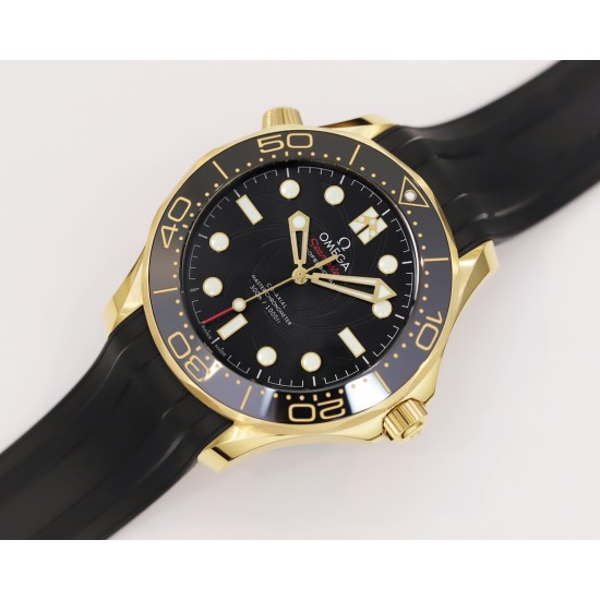  Omega-Seamaster 300m James Bond 007 2019 42MM YG/RU Black Diaml ORF A8806
