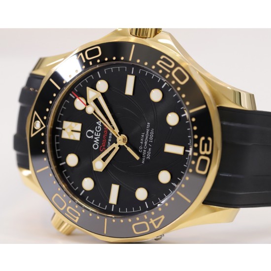 Omega-Seamaster 300m James Bond 007 2019 42MM YG/RU Black Diaml ORF A8806