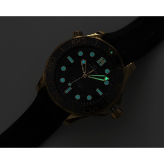  Omega-Seamaster 300m James Bond 007 2019 42MM YG/RU Black Diaml ORF A8806