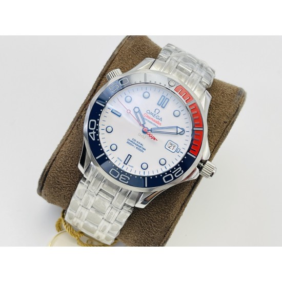  Omega-Seamaster 300m James Bond 007 2019 42mm SS/SS White Dial OMF A8806