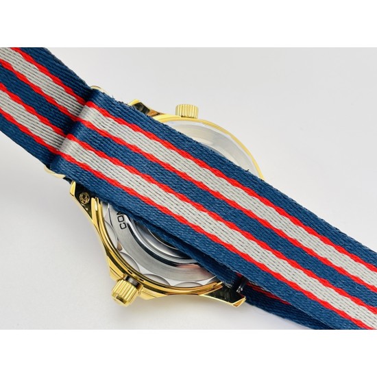  Omega-Seamaster Commander 007 42MM YG/NY White Dial OMF A2507