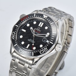  Omega-Seamaster 300m 007 50th 42MM SS/SS Black Dial OMF A2824