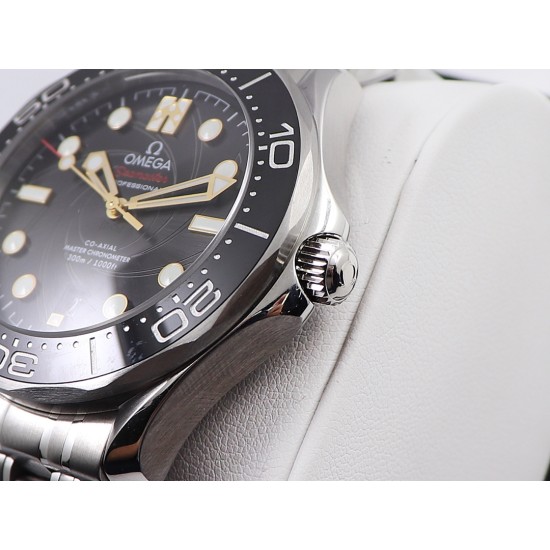  Omega-Seamaster 300m 007 50th 42MM SS/SS Black Dial OMF A2824