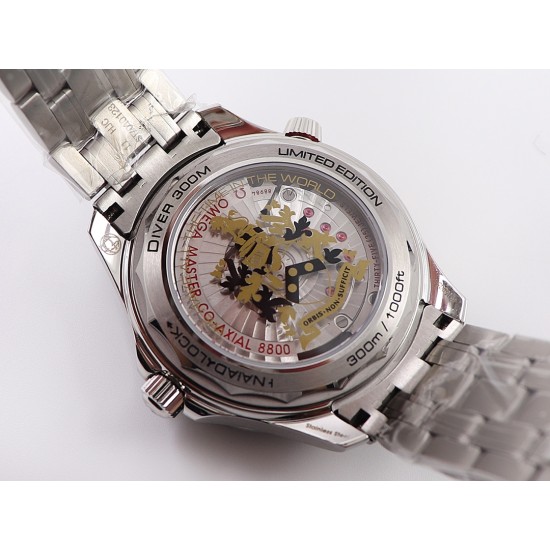  Omega-Seamaster 300m 007 50th 42MM SS/SS Black Dial OMF A2824