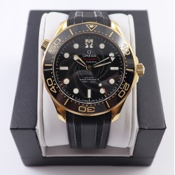 Omega-Seamaster 300m 007 50th 42MM YG/RU Black Dial OMF A2824