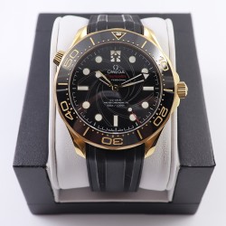  Omega-Seamaster 300m 007 50th 42MM YG/RU Black Dial OMF A2824