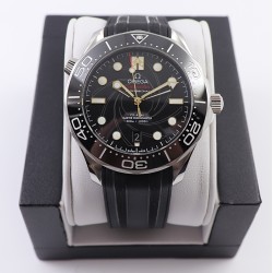  Omega-Seamaster 300m 007 50th 42MM SS/RU Black Dial OMF A2824