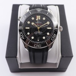  Omega-Seamaster 300m 007 50th 42MM SS/RU Black Dial OMF A2824