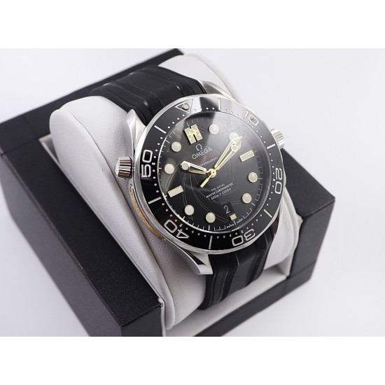  Omega-Seamaster 300m 007 50th 42MM SS/RU Black Dial OMF A2824