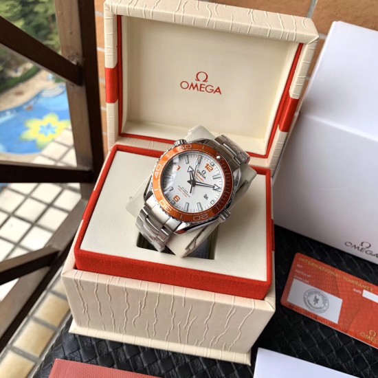  Omega-Planet Ocean 43.5mm SS/SS White/Org GDF 1:1 Asia 8500