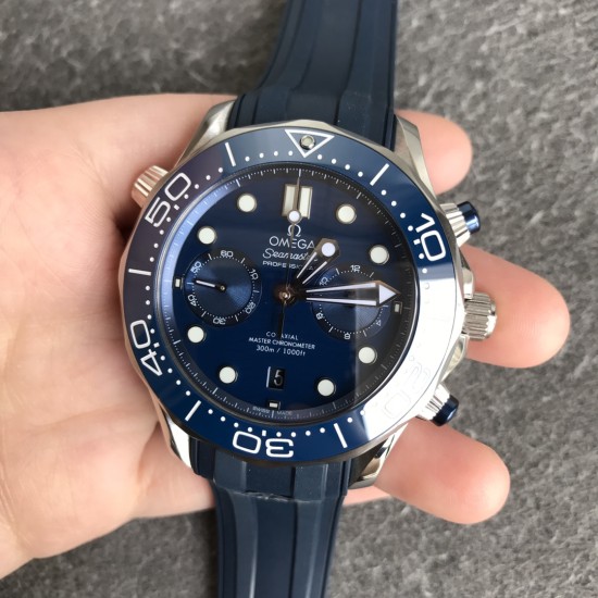  Omega-Seamaster 300m Chrono 44MM SS/RU Blue UMF Asia 9900