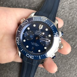  Omega-Seamaster 300m Chrono 44MM SS/RU Blue UMF Asia 9900