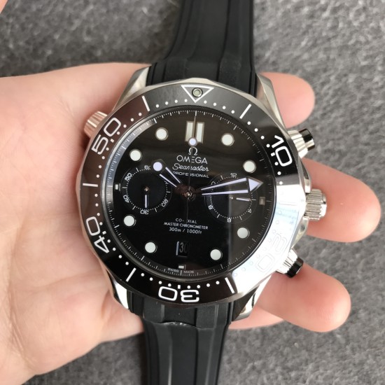  Omega-Seamaster 300m Chrono 44MM SS/RU Black UMF Asia 9900