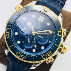  Omega-Seamaster 300M Chronograph 44mm SS/YG/RU Blue Dial TWF A9900