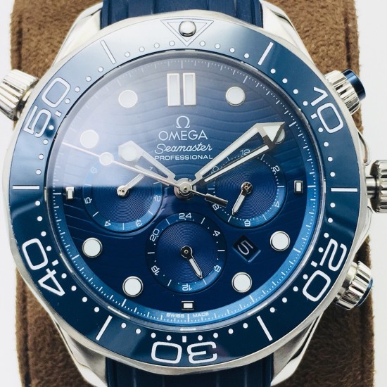  Omega-Seamaster 300M Chronograph 44mm SS/RU Blue Dial TWF A9900
