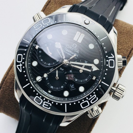  Omega-Seamaster 300M Chronograph 44mm SS/RU Black Dial TWF A9900