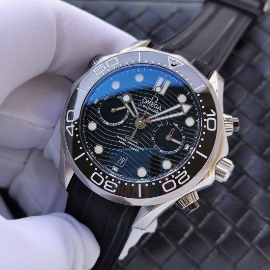  Omega-Seamaster 300m Chronograph 44mm SS/RU Black Dial GDF A9900