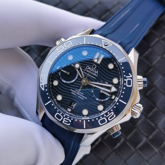  Omega-Seamaster 300m Chronograph 44mm SS/RU Blue Dial GDF A9900