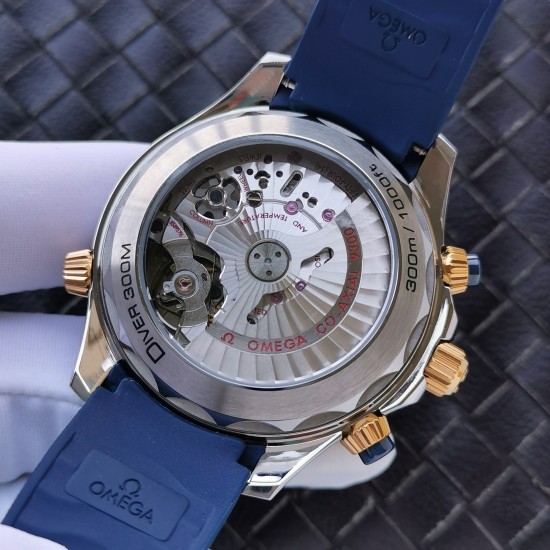  Omega-Seamaster 300m Chronograph 44mm SS/YG/RU Blue Dial GDF A9900