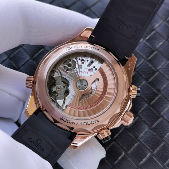  Omega-Seamaster 300m Chronograph 44mm RG/RU Black Dial GDF A9900