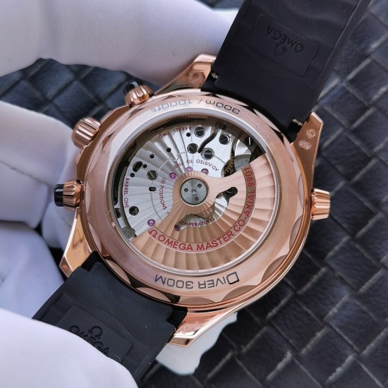  Omega-Seamaster 300m Chronograph 44mm RG/RU Black Dial GDF A9900