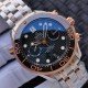  Omega-Seamaster 300m Chronograph 44mm SS/RG/SS Black Dial GDF A9900