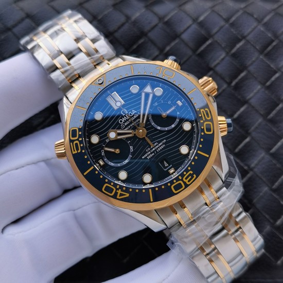  Omega-Seamaster 300m Chronograph 44mm SS/YG/SS Black Dial GDF A9900