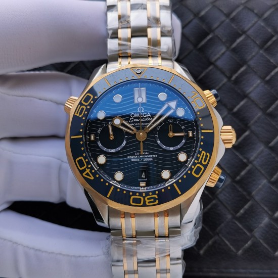 Omega-Seamaster 300m Chronograph 44mm SS/YG/SS Black Dial GDF A9900