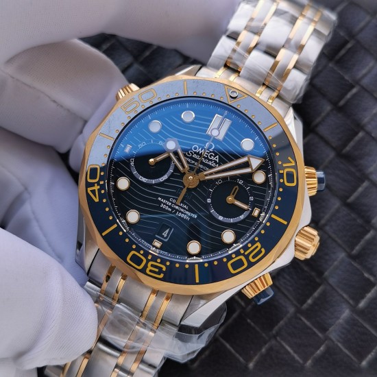  Omega-Seamaster 300m Chronograph 44mm SS/YG/SS Black Dial GDF A9900