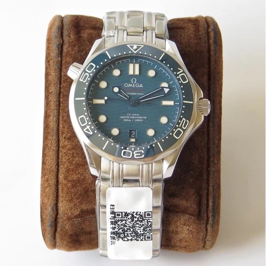  Omega-Seamaster 300m 42mm SS/SS Blue Dial URF A8800