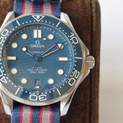  Omega-Seamaster 300m 42mm SS/NY Blue Dial URF A8800
