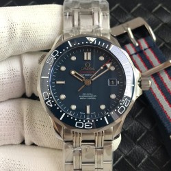  Omega-Seamaster 300m 42mm SS/SS Blue Dial URF A8800