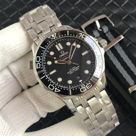  Omega-Seamaster 300m 42mm SS/SS Black Dial URF A8800