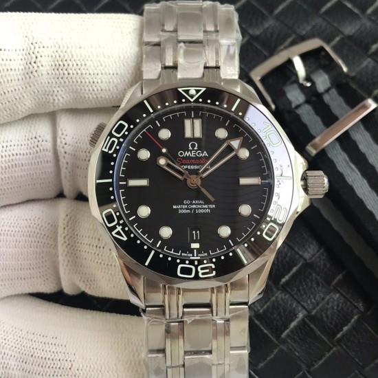  Omega-Seamaster 300m 42mm SS/SS Black Dial URF A8800
