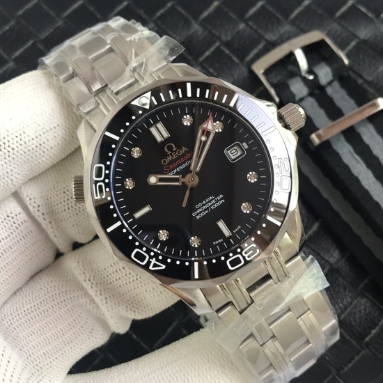  Omega-Seamaster 300m 42mm SS/SS Black Dial URF A8800