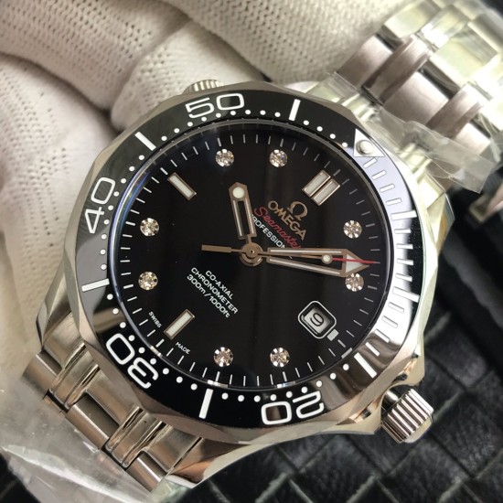 Omega-Seamaster 300m 42mm SS/SS Black Dial URF A8800