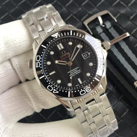  Omega-Seamaster 300m 42mm SS/SS Black Dial URF A8800