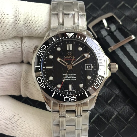  Omega-Seamaster 300m 42mm SS/SS Black Dial URF A8800