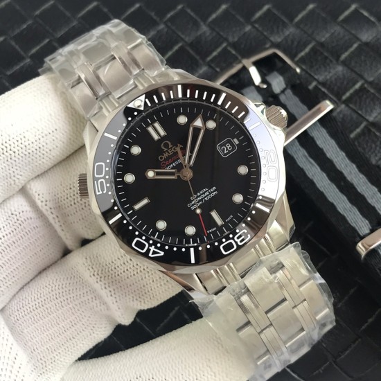  Omega-Seamaster 300m 42mm SS/SS Black Dial URF A8800