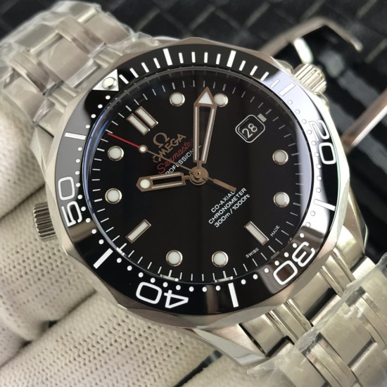  Omega-Seamaster 300m 42mm SS/SS Black Dial URF A8800