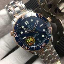  Omega-Seamaster 300m 42mm SS/RG/SS Blue Dial GBF A8800