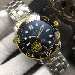  Omega-Seamaster 300m 42mm SS/YG/SS Black Dial GBF A8800