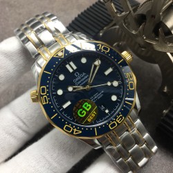  Omega-Seamaster 300m 42mm SS/YG/SS Blue Dial GBF A8800