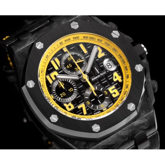 Audemars Piguet-Royal Oak Offshore 26176FO 42mm SS/RU Black Dial TKF A7750