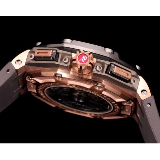 Audemars Piguet-Royal Oak Offshore 26401RO 44mm RG/RU Black Dial TKF A7750