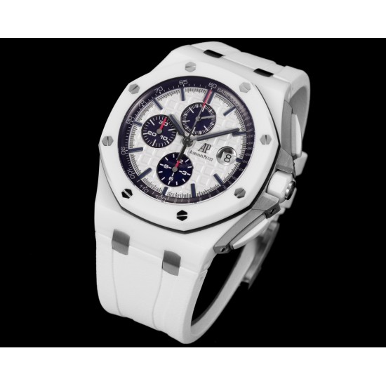 Audemars Piguet-Royal Oak Offshore 44mm Ceramic/RU White/Stk TKF A3126