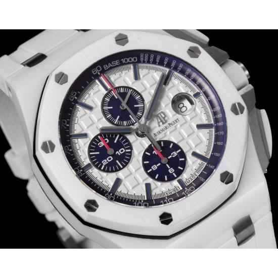 Audemars Piguet-Royal Oak Offshore 44mm Ceramic/RU White/Stk TKF A3126